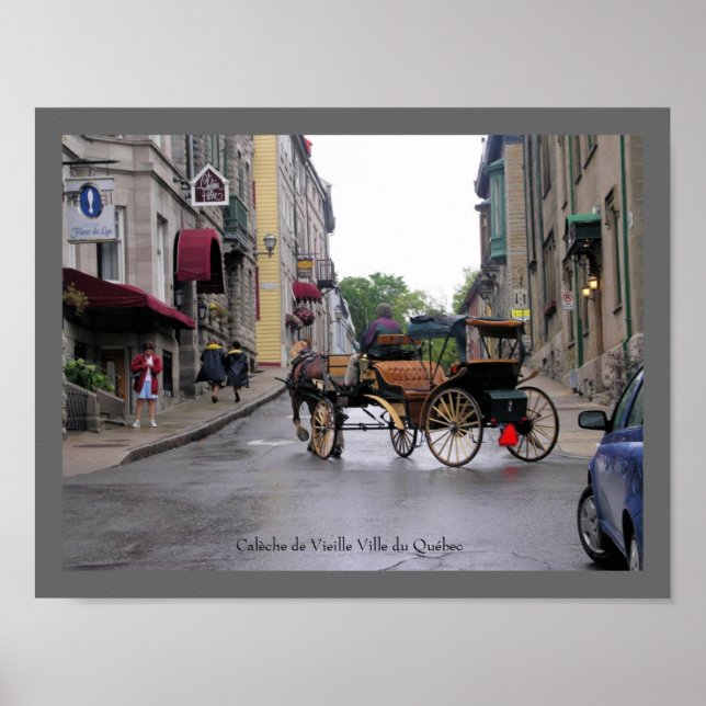 Poster Vieux-Québec Transport À Cheval (Devant)