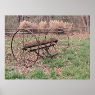 Poster Vieux râteau de foin 3