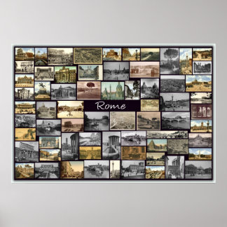 Poster Vieux Rome Collage