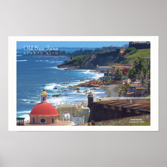 Poster Vieux San Juan Au Bord De La Mer II (Devant)