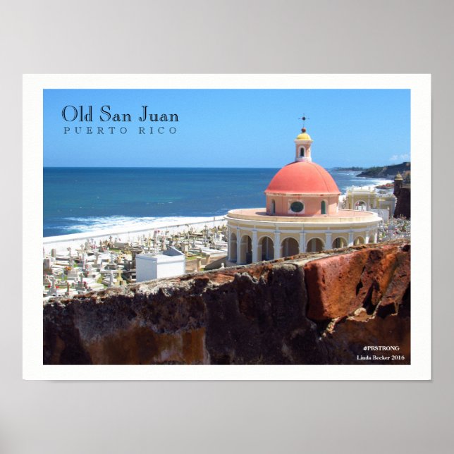 Poster Vieux San Juan Par L'Affiche De La Mer (Devant)