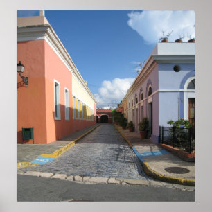 Poster Vieux San Juan Porto Rico photo encadrée