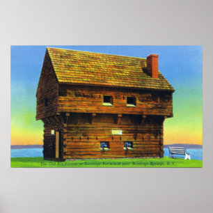 Poster Vieux Saratoga Champ de bataille Blockhouse Extéri