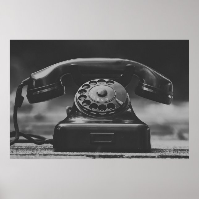 Poster Vieux téléphone Vintage (Devant)