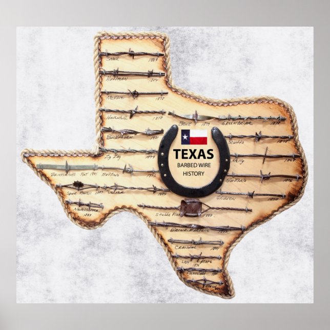 POSTER VIEUX TEXAS OCCIDENTAUX FIL BARBÉ (Devant)