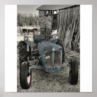 Poster vieux tracteur