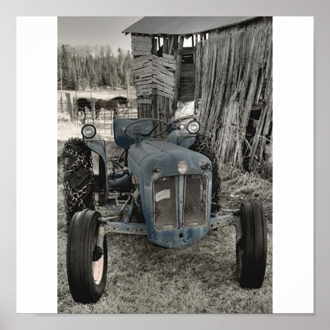 Poster vieux tracteur (Devant)
