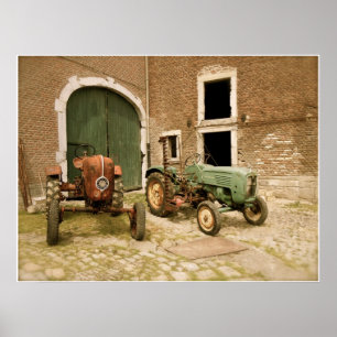 Poster Vieux Tracteurs Canvas Imprimer
