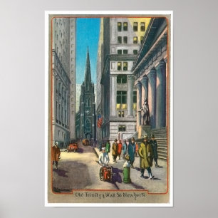 Poster Vieux Trininty vintage et Wall Street