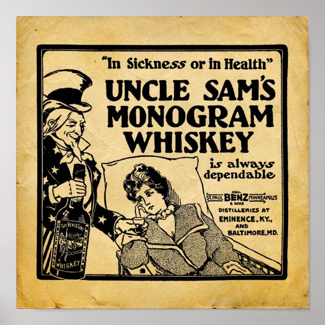 Poster Vieux Whiskey Publicité (Devant)