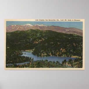 Poster View of Lake Gregory & San Bernardino