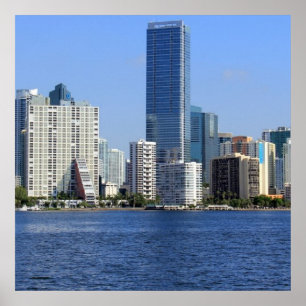 Poster View of Miami Skyline