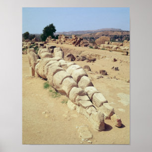 Poster View of one of the giant Telemon statues
