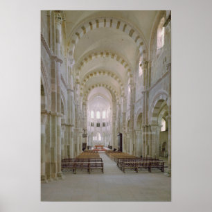 Poster View of the interior of the nave, c.1120-50