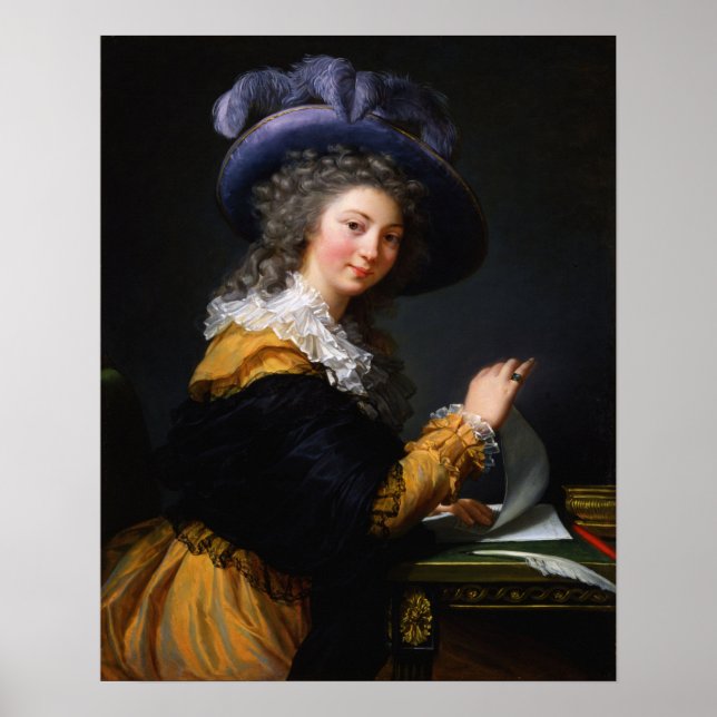 Poster Vigée Le Brun - Lady Plier Une Lettre (Devant)