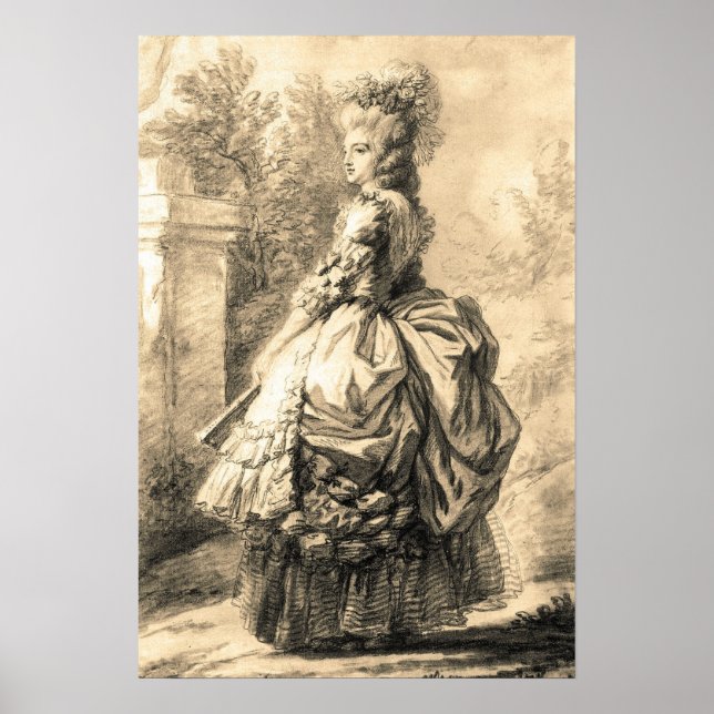 Poster Vigée Le Brun - Marie Antoinette Promenade (Devant)