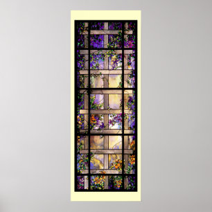 Poster Vignes en verre teinté Tiffany Imprimer