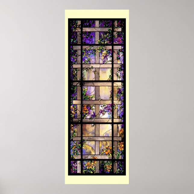 Poster Vignes en verre teinté Tiffany Imprimer (Devant)