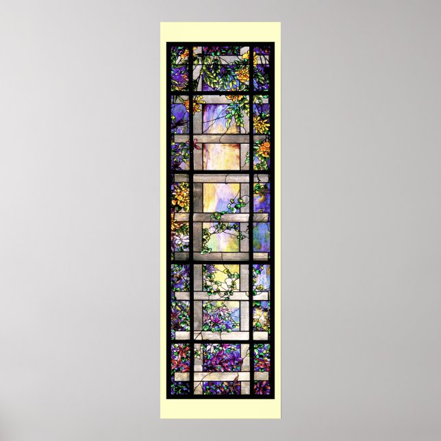 Poster Vignes en verre teinté Tiffany Imprimer (Devant)