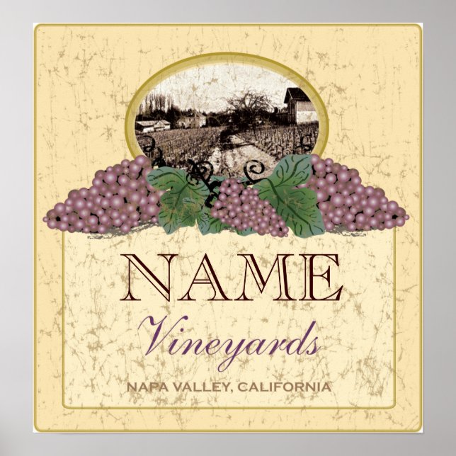 Poster Vignoble personnalisé (Devant)