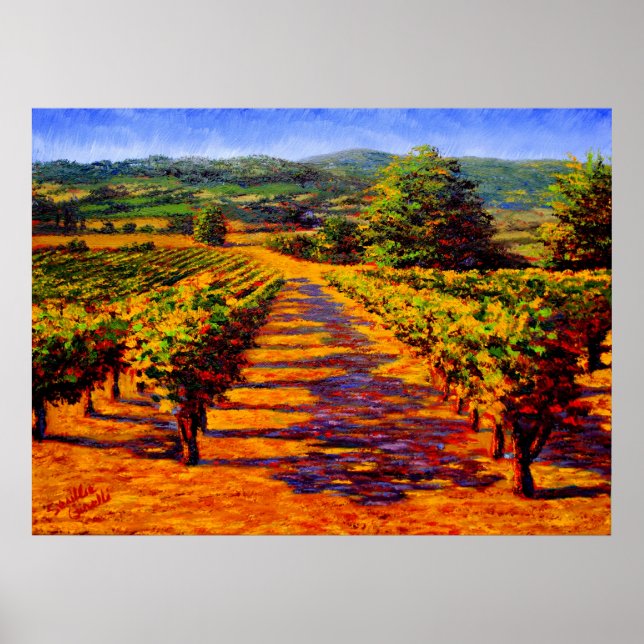 Poster Vignoble provençal français (Devant)
