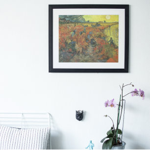 Poster Vignoble rouge par Vincent van Gogh, Beaux-arts vi