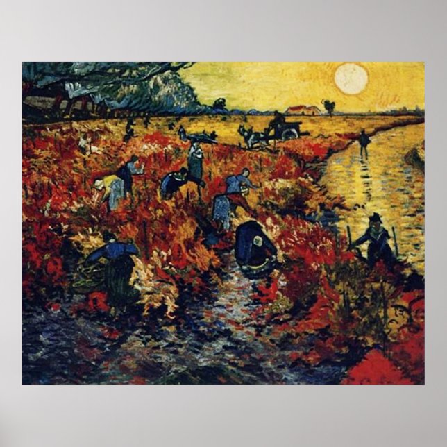 Poster Vignoble rouge, Van Gogh (Devant)