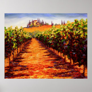 Poster Vignoble toscan