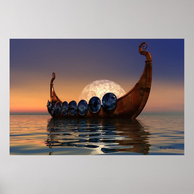 POSTER VIKING BAAT 2 CANVAS (Devant)
