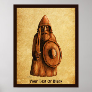 Poster Viking rustique