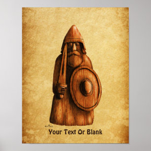 Poster Viking rustique