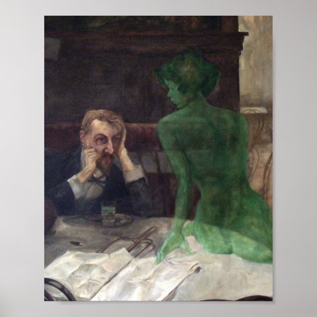 Poster Viktor Oliva The Absinthe Drinker (Devant)