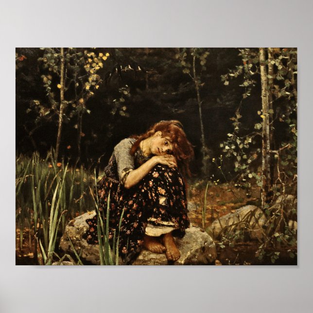Poster Viktor Vasnetsov - Alyonushka (Devant)
