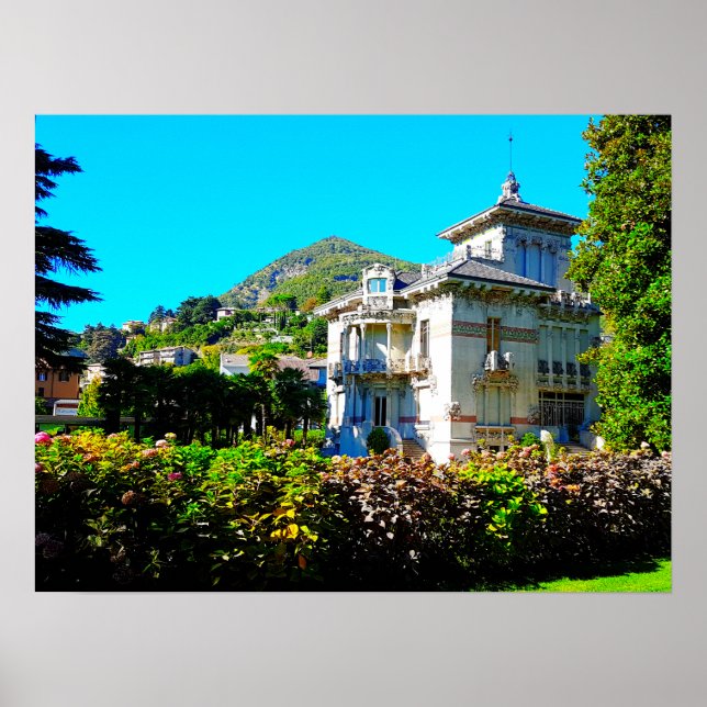 Poster Villa Bernasconi Cernobbio Lac de Côme Italie (Devant)