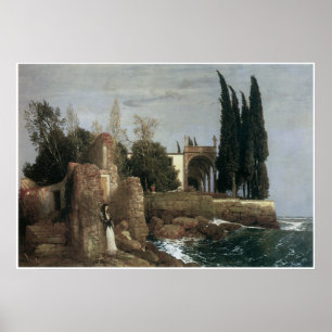 Poster Villa de bord de la mer, Arnold Bocklin 1878