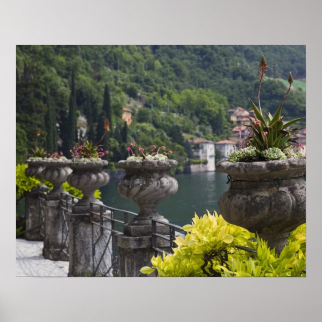 Poster Villa Monastero, jardins et bord de lac, Varenna, (Devant)
