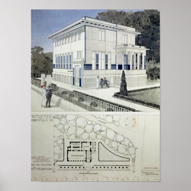 Poster Villa Wagner, Vienne (Devant)