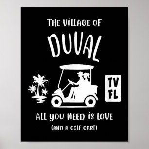Poster Village De Duval Tv Fl Golf Cart Design