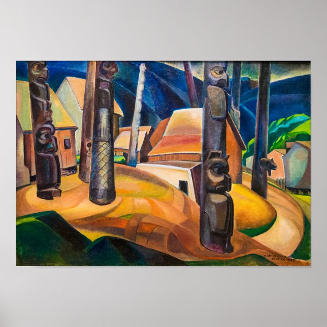Poster Village de Kispiax | Emily Carr | (Devant)