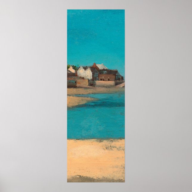 Poster Village en bord de mer en Bretagne par Odilon Redo (Devant)