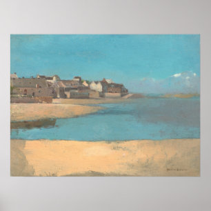 Poster Village en bord de mer - Odilon Redon Beaux-Arts