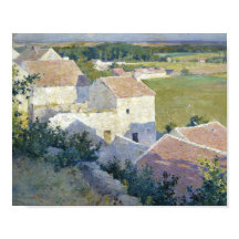 Village en été Peinture paysagère