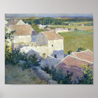 Poster Village en été Peinture paysagère