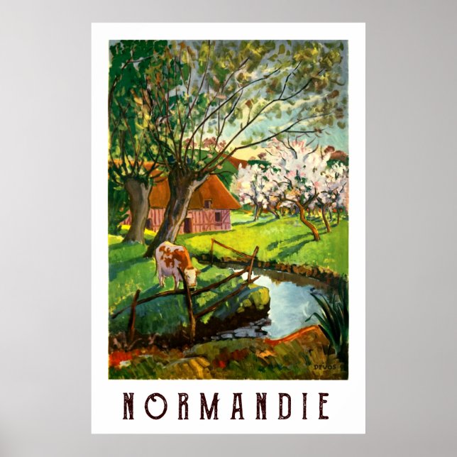 Poster Village en Normandie, France (Devant)