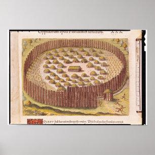 Poster Village indien fortifié, de 'Brevis 2