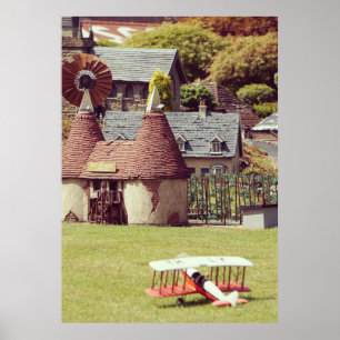 Poster Village modèle français ancien