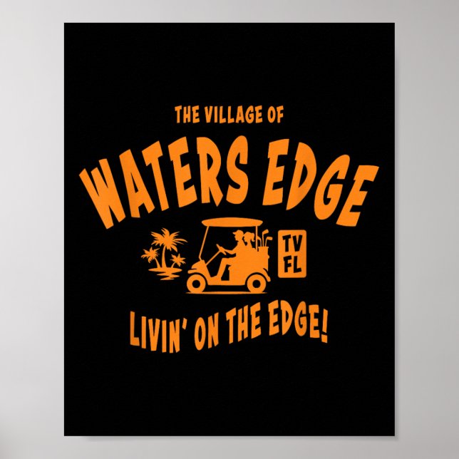Poster Village Of Waters Edge Tv Fl Golf Cart Design (Devant)