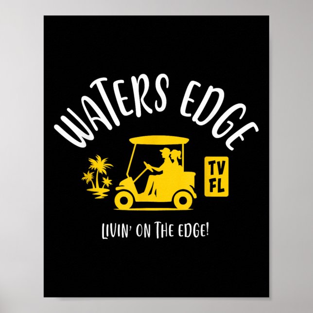 Poster Village Of Waters Edge Tv Fl Golf Cart Design (Devant)