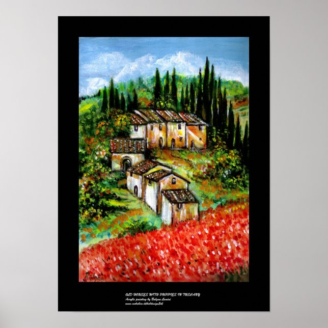 POSTER VILLAGE RUSTIQUE ANTIQUE EN TOSCANE (Devant)