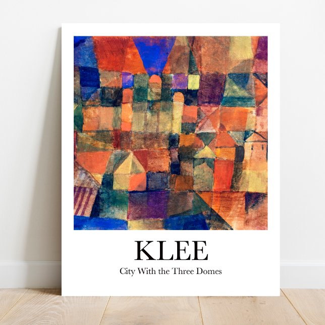 Poster Ville aux trois domaines par Paul Klee (Klee's dreamlike City!  Own this iconic surrealist masterpiece. High-quality prints available!)